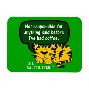 Don't talk to me until I've had a cup of coffee Magnet