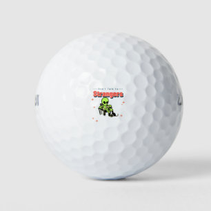 Dont Talk To Strangers-Humour-Retro-Alien-Funny Golf Balls