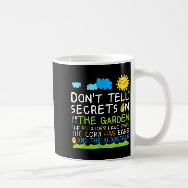 Don't Tell Secret In The Garden Funny Gardener  Coffee Mug (Right)