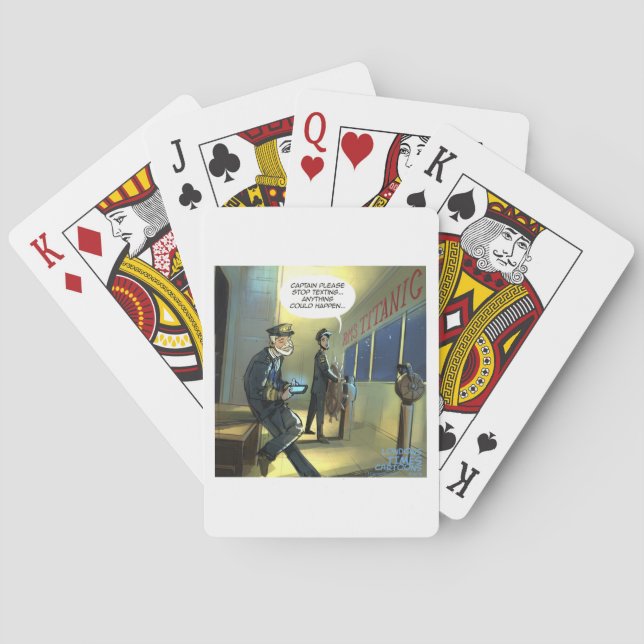 Don't Text And Titanic Funny Playing Cards (Back)