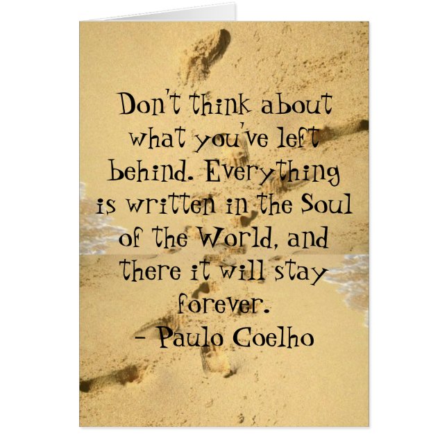 Don't Think about What You've Left Behind Card (Front)