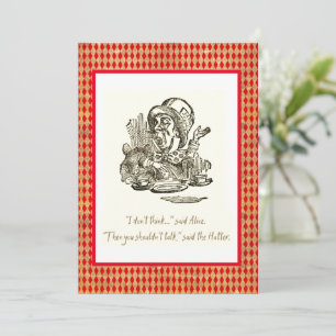 Don't Think Alice Mad Hatter Quote Card