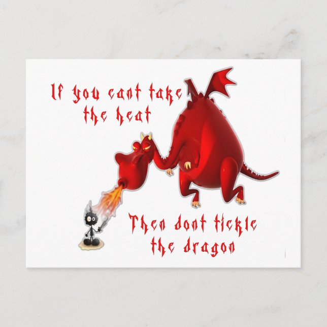 Dont Tickle the Dragon... Postcard (Front)
