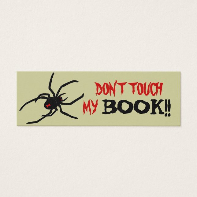 Don't Touch Bookmark (Front)
