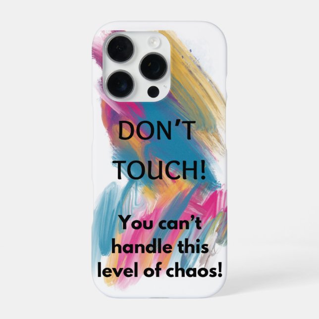 Don't Touch iPhone Case (Back)