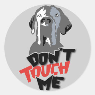 Don't Touch Me! Classic Round Sticker
