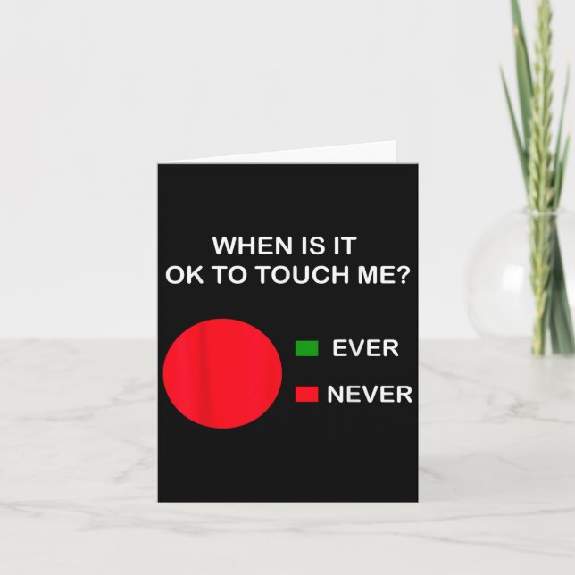 Don't Touch Me - Never Touch Me Circle Graph Intro Card (Front)