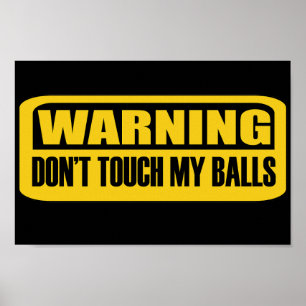 don't touch my balls poster