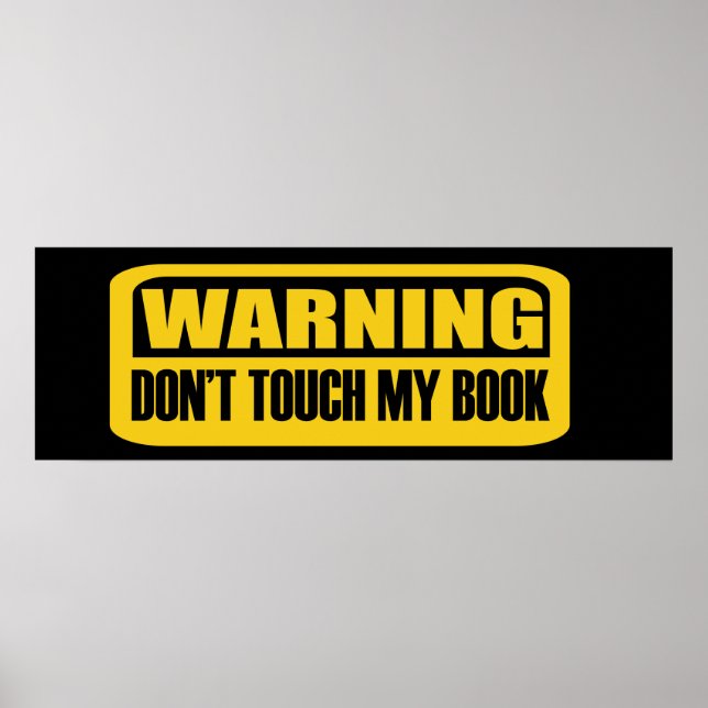 don't touch my book poster (Front)