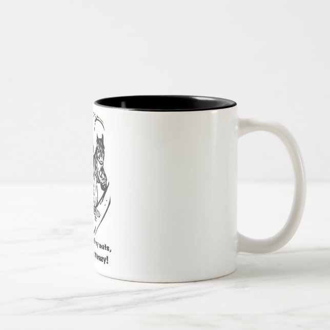 Don't Touch My Nuts Two-Tone Coffee Mug (Right)