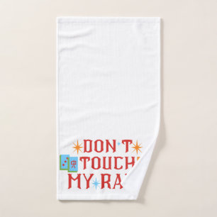 DON'T Touch My RACK Mahjong Hand towel gift 