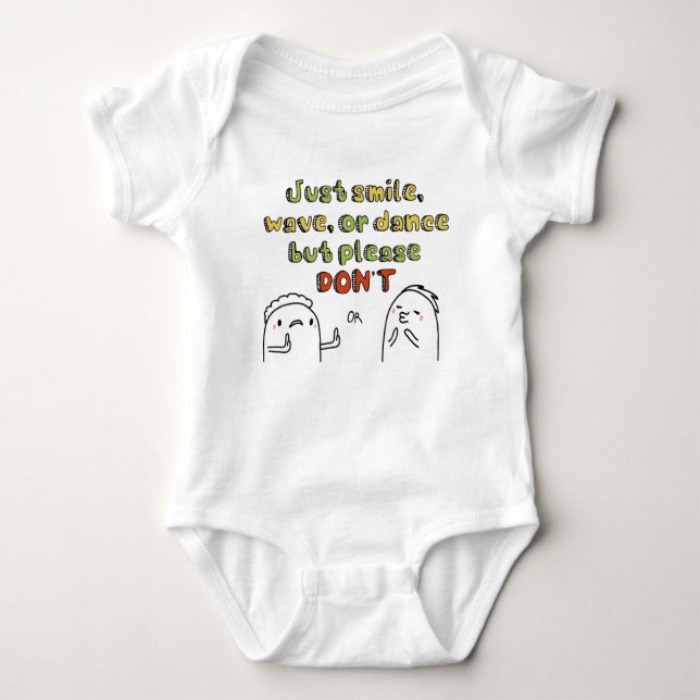Don't Touch Or Kiss Newborn Baby Bodysuits (Front)