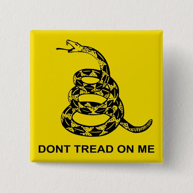 Don't Tread On Me 15 Cm Square Badge (Front)