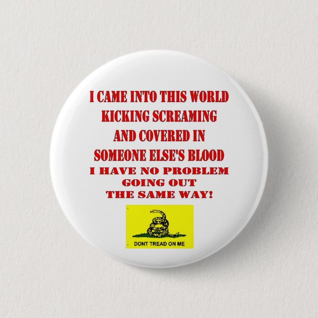 DON'T TREAD ON ME 6 CM ROUND BADGE (Front)