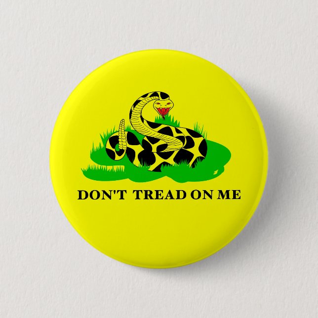 Dont Tread on Me 6 Cm Round Badge (Front)