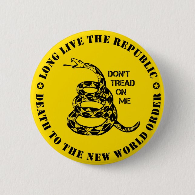 Don't Tread On Me 6 Cm Round Badge (Front)