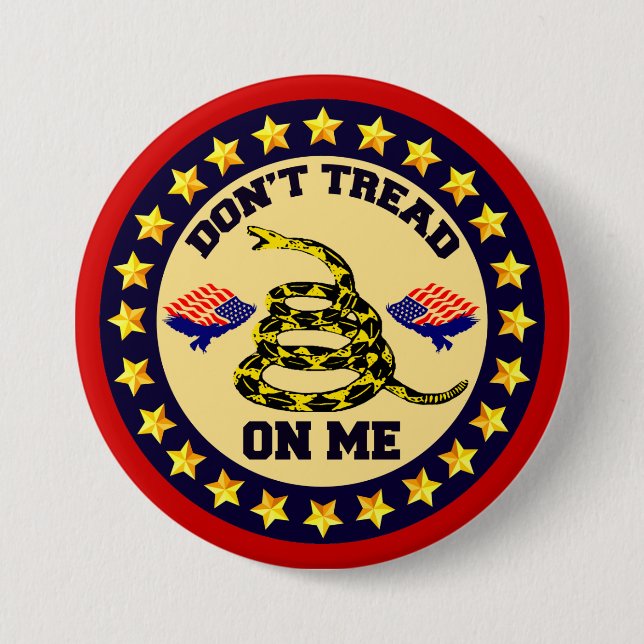 Don't Tread On Me 7.5 Cm Round Badge (Front)