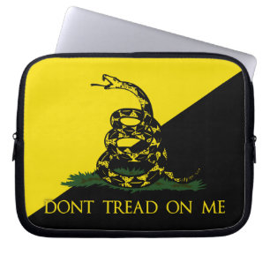 Dont Tread On Me Anarchist Flag Laptop Sleeve