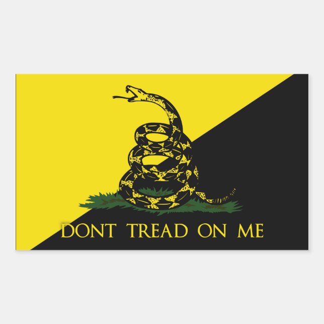 Dont Tread On Me Anarchist Flag Rectangular Sticker (Front)