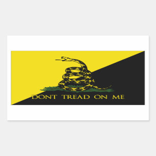 Dont Tread On Me Anarchist Flag Rectangular Sticker