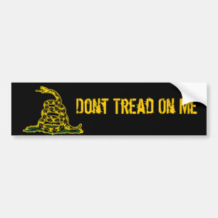 Dont Tread On Me Black Gadsden Bumper Sticker