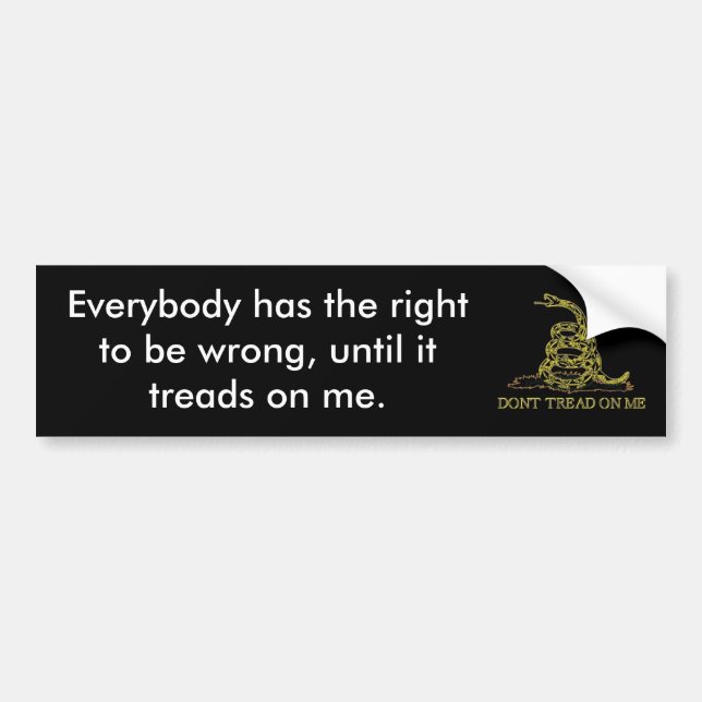 Don't tread on me - bumper 2 sticker (Front)