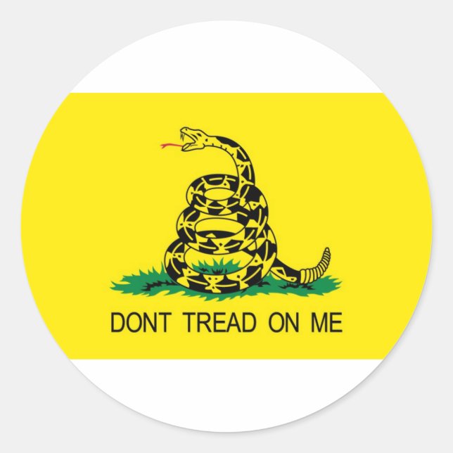 Don't Tread On Me Classic Round Sticker (Front)