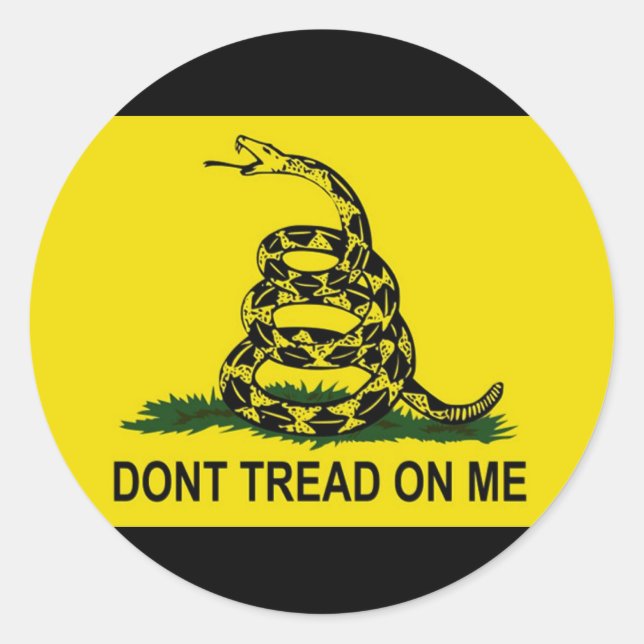 DONT TREAD ON ME CLASSIC ROUND STICKER (Front)