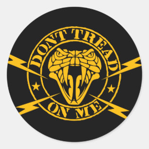 dont tread on me classic round sticker