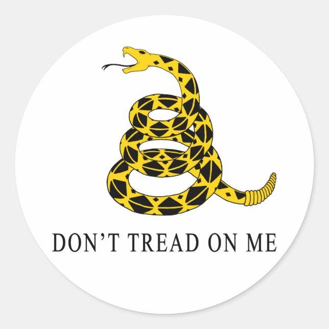 Don't Tread on Me Classic Round Sticker (Front)
