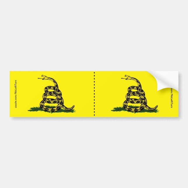 Don't Tread On Me Double Bumper Sticker (Front)