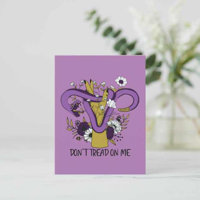 Dont Tread On Me Feminist Postcard (Standing Front)