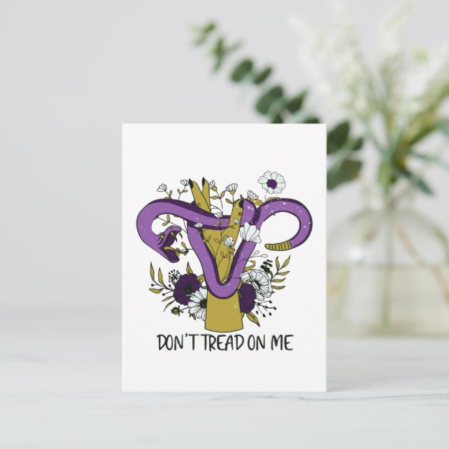 Dont Tread On Me Feminist Postcard (Standing Front)