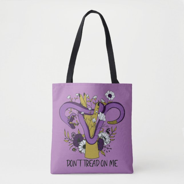Dont Tread On Me Feminist Tote Bag (Front)