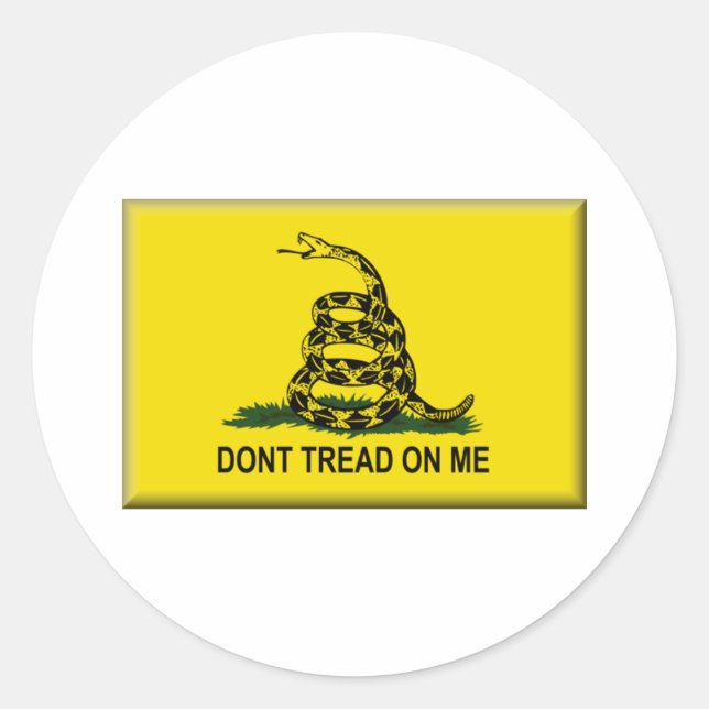 Don't Tread On Me Flag-United States Classic Round Sticker (Front)