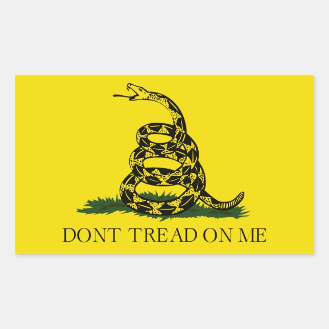 Don't Tread on Me Gadsden American Flag Rectangular Sticker (Front)