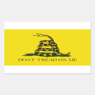Don't Tread on Me Gadsden American Flag Rectangular Sticker