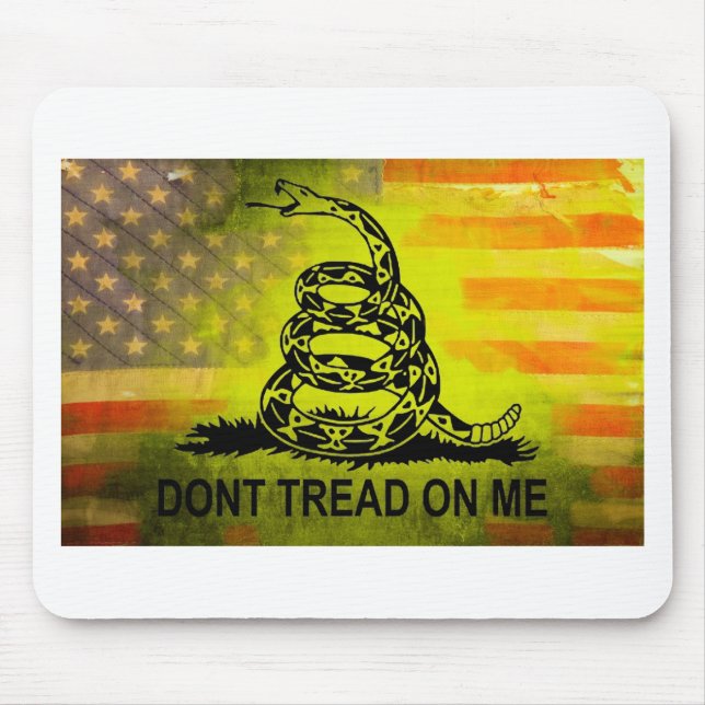 Don't Tread On Me Gadsden Flag American Flag Mouse Pad (Front)