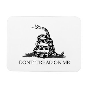 Don't tread on me Gadsden Flag BLACK AND WHITE Magnet