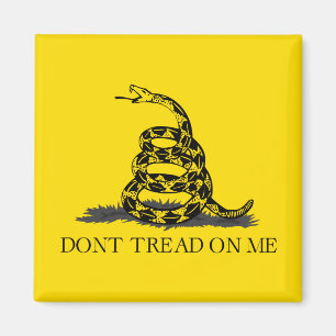 Don't tread on me Gadsden Flag BLACK YELLOW Magnet