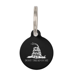 Don't tread on me Gadsden Flag Black Yellow Pet Tag