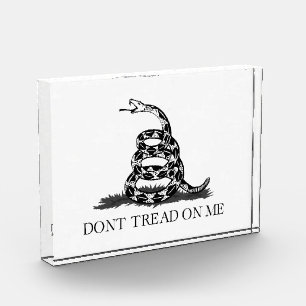 Don't tread on me Gadsden Flag Black Yellow Photo Block