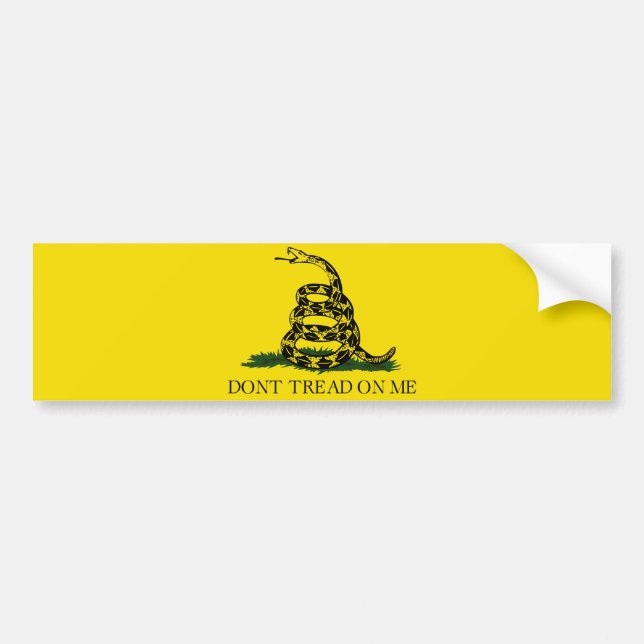 Don't Tread on Me Gadsden flag Bumper Sticker (Front)