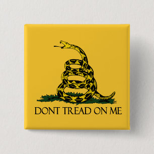 Dont Tread on Me Gadsden Flag Historical Military 15 Cm Square Badge