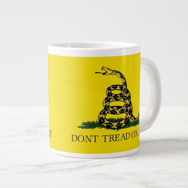 Don't Tread On Me: Gadsden Flag Large Coffee Mug (Front Right)