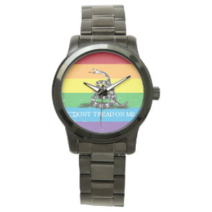 Don't tread on me Gadsden flag LGBT Rainbow grunge Watch
