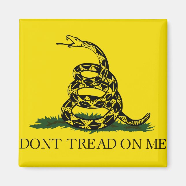 Don't Tread on Me Gadsden flag Magnet (Front)