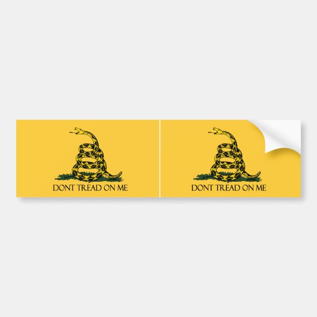 Don't Tread on Me, Gadsden Flag Patriotic History Bumper Sticker (Front)