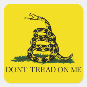 Don't Tread on Me Gadsden flag Square Sticker