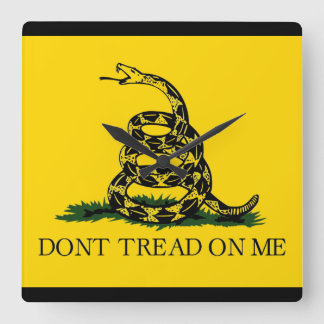 Don't Tread On Me - Gadsden Flag Square Wall Clock